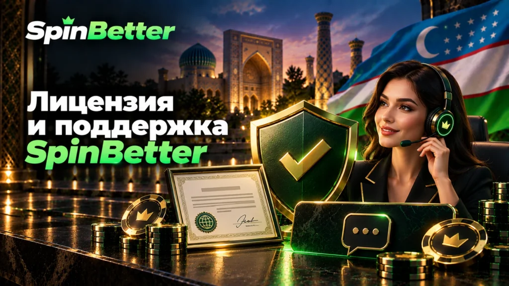 Лицензия и поддержка SpinBetter